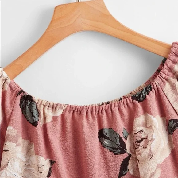 🤩HP🤩🌷$3for$30🌷 Dusty  pink floral blouse - Picture 4 of 6